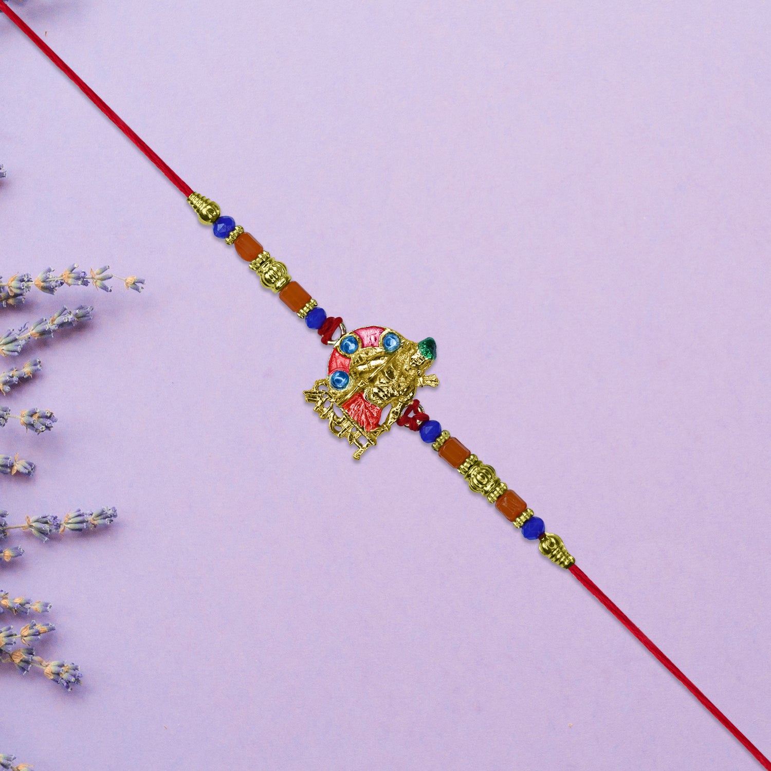 Lord Jagannath Rakhi With Multicolor Beads Lord Jagannath Rakhi With Multicolor Beads